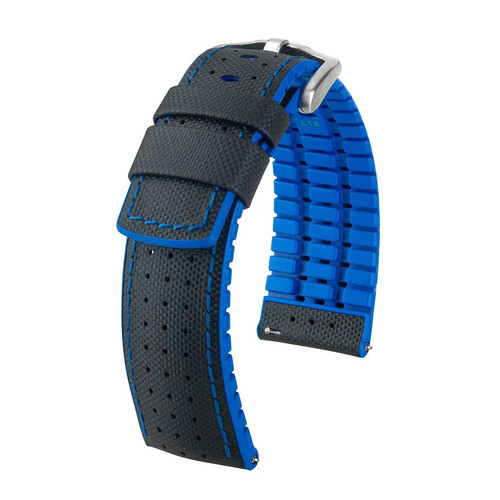 Black blue watch strap - watch,