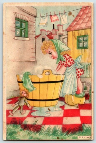 Post card dutch - dutch, girl