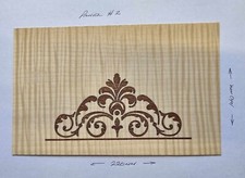Marquetry Veneer Inlay - Rippled Sycamore and Sapele 220mm x 140mm