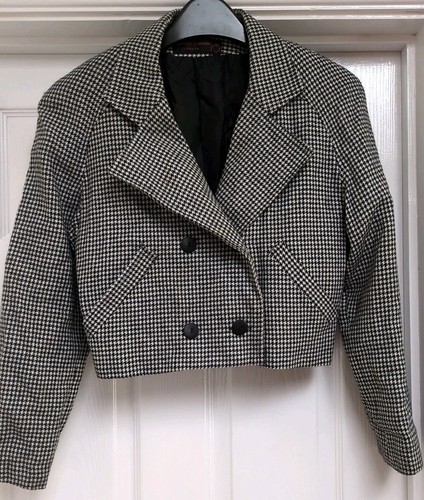 Ladies cropped dogtooth jacket - ladies,