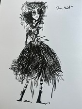 tim burton drawing and