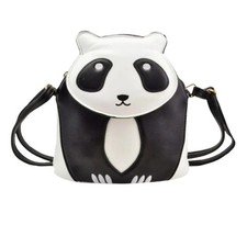 Panda Kids Ladies Crossbody Bag Faux Leather Adjustable Strap 