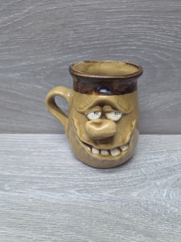 Vintage ugly pottery mug - vintage,