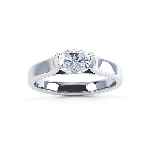 Platinum engagement ring lab - ring,