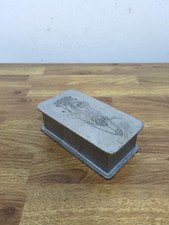 Unusual Antique Vintage Hammered Pewter Snuff/Cigarette Box