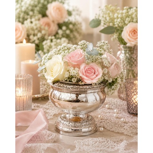 Vintage silver plated - vintage, rose