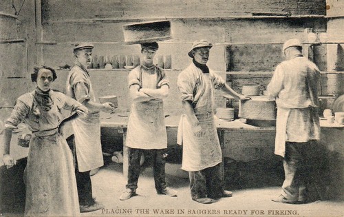 Early postcard burslem - early,