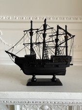 Vintage Wooden Model Ship
