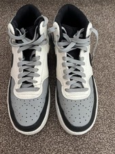 Nike Mens Hi-Top Baseball Boots Black/White/Grey Size 7