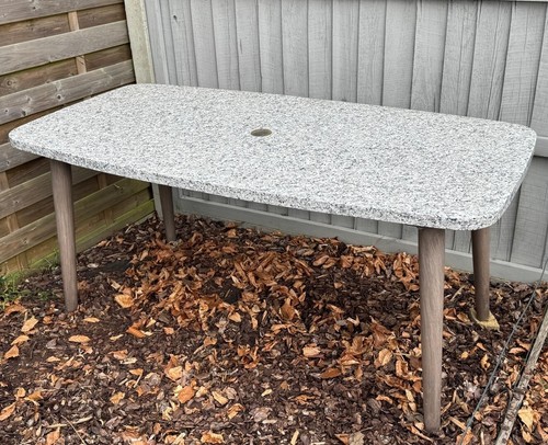Granite top outdoor table with - granite,