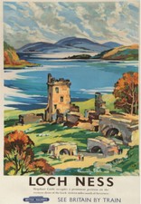 VINTAGE Railway POSTER Loch