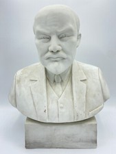 Post WW2 Russian USSR Cold War White Ceramic Bust/ Statue Of Vladimir Lenin