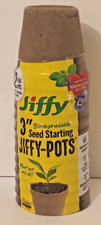 Jiffy Pots 3" Diameter Seed Starting Biodegradable Peat Pots, 12 Pack (T13)