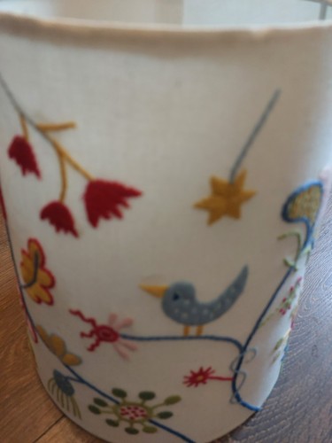 Vintage embroidery lamp shade - vintage,