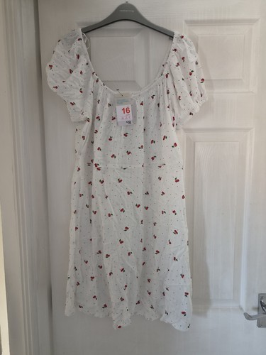 Primark white cherry dress - primark,