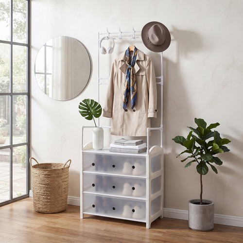 Hallway coat rack shoe storage - coat,