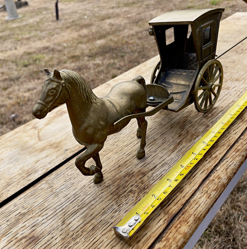 Vintage solid brass horse - brass,