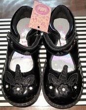 Girls Black Unicorn Shoes Brand New Size  10