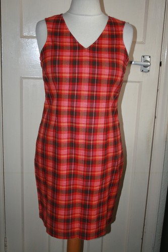 Size red orange check - size, &