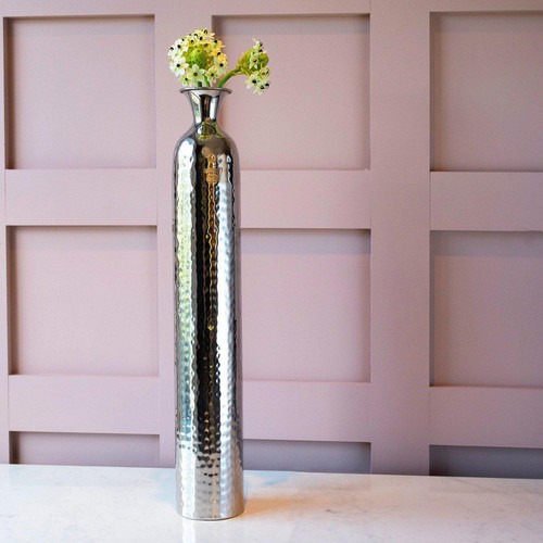 Large silver tulip - tulip, vase