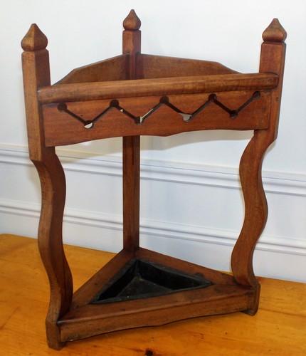 Victorian oak umbrella - , stand