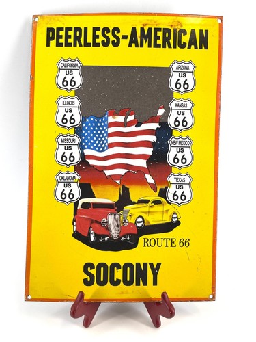 Porcelain socony sign - socony,