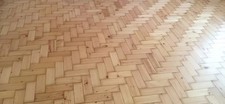 P2 Authentic Victorian Reclaimed Pine Parquet Flooring - Bespoke Bitumen Removed