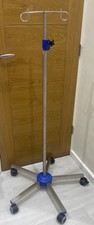 Shuttleworth Medical Stainless Steel IV Drip Stand With Wheels For Home / Clinic