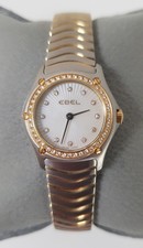 Ebel Classic Wave stainless steel, 18k gold and diamond Ladies Watch E1157F14-16