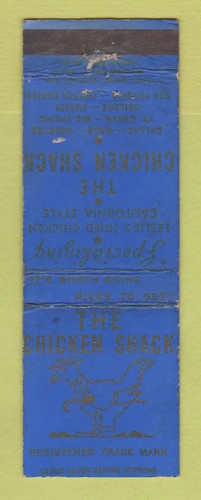 Matchbook cover the chicken - cover,