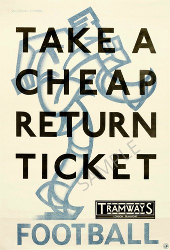 Vintage poster tramways return - poster,