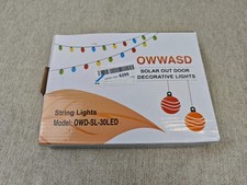 owwasd Solar Lights Outdoor Waterproof, 30LED Garden Lights, 8 Mode 7M Indoor/Ou