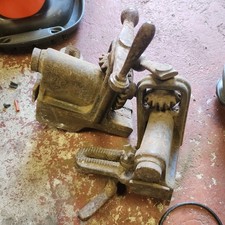 vintage wooden floor board clamps (pair)