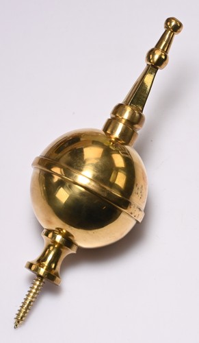 Brass finial spire ball - brass,