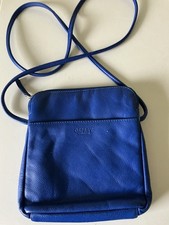 Osprey London Royal Blue Leather Crossbody Bag  