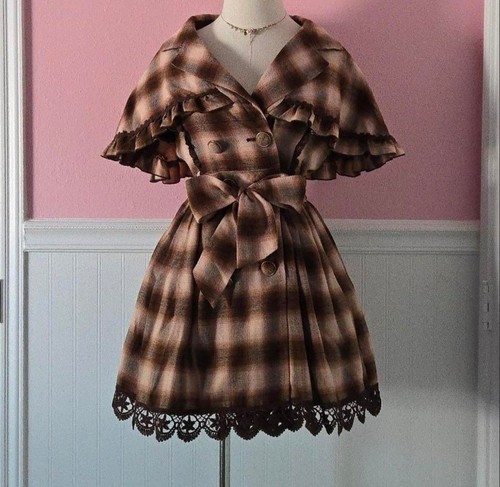 Liz lisa brown plaid latte - brown,