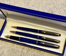Waterman Vintage Hemisphere RARE Blue & Gold Fountain Pen - Pen & Pencil / New