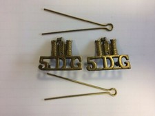 Collar Dogs Badge 5th Dragoon guards (Inniskilling) x2