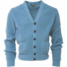Relco Waffle Knit Cardigan In