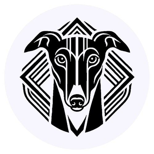 Art deco greyhound - deco, greyhound'