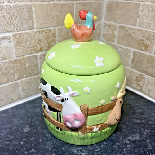 Vintage handpainted farm - handpainted,