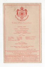 Royal Bath Hotel, Bournemouth, menu card, 1916