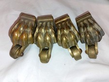 4 X Antique Brass Lion Paw