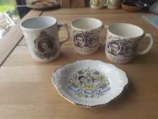 Royal Family Princess Diana, Queen memorabilia Charles Diana Wedding mugs plate