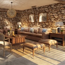 Vintage Textured Brick Wallpaper Realistic Slate Stone for Living/Room.WallDecor