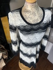 M Missoni black & cream genuine Knit Dress size 44 Uk 10/12