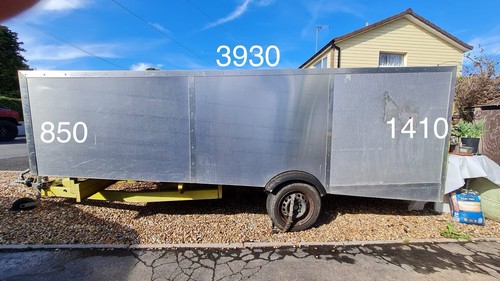 Long aluminium box trailer