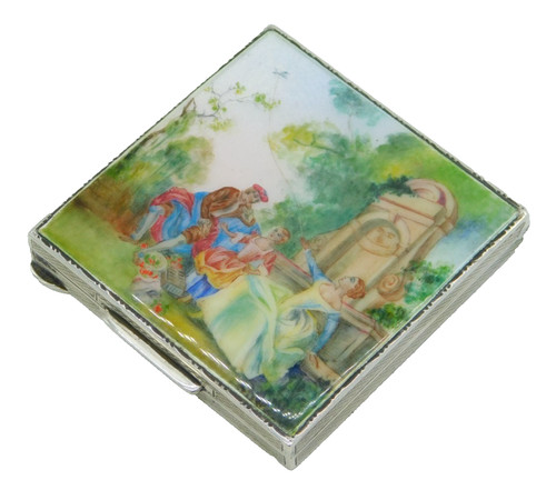 Sterling silver enamel - silver,