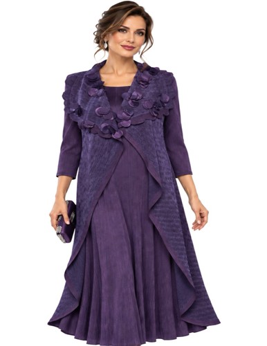 Chesca purple mock jacket - purple,