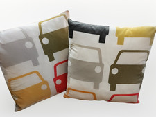 Vintage Funky Retro Car Pattern Cushion